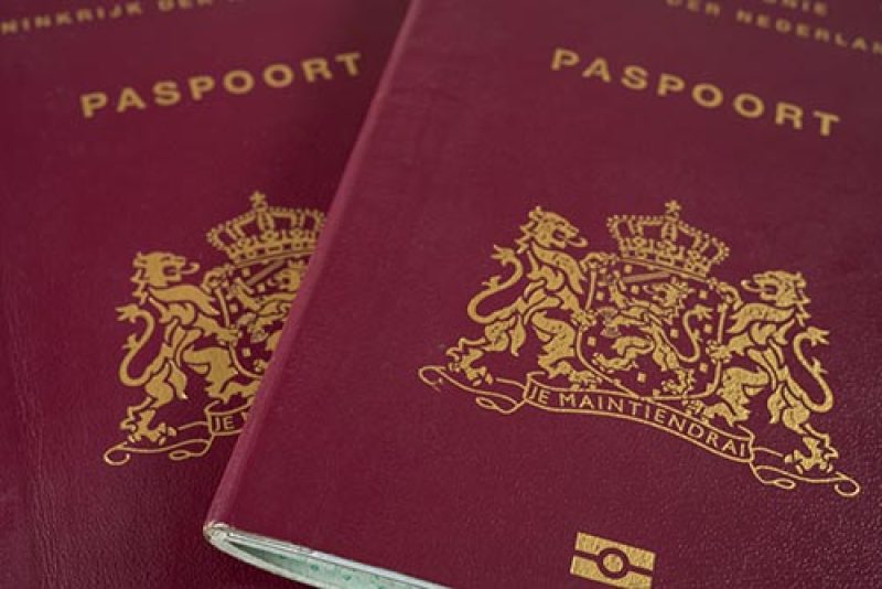 Two Dutch Passports close up