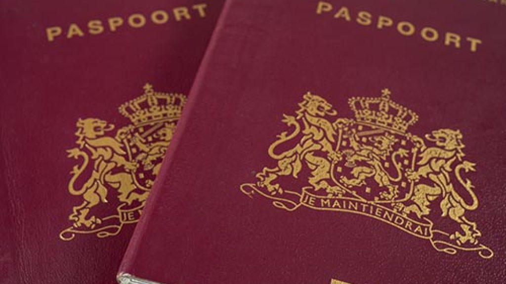 Two Dutch Passports close up
